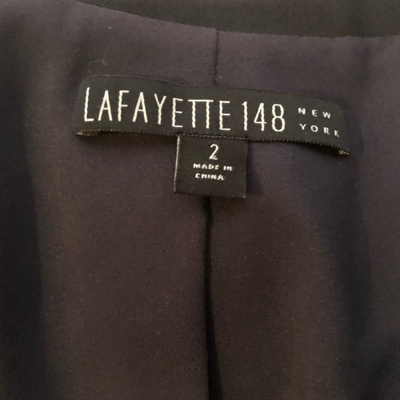 LAFAYETTE 148 Black Virgin Wool Blazer - Picture 6 of 7